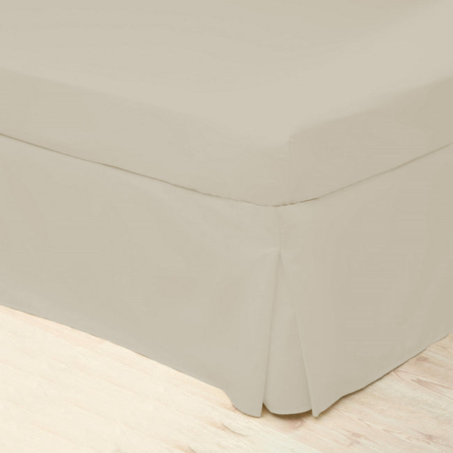 Mushroom - Front - Belledorm Easycare Percale Platform Valance