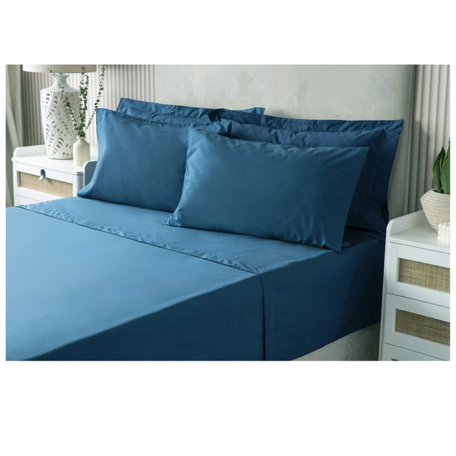 Cobalt - Back - Belledorm Easycare Percale Platform Valance