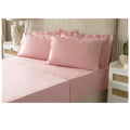 Powder Pink - Back - Belledorm Easycare Percale Platform Valance