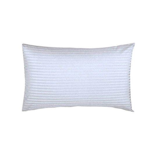 White - Front - Belledorm 540 Thread Count Satin Stripe Housewife Pillowcases (Pair)