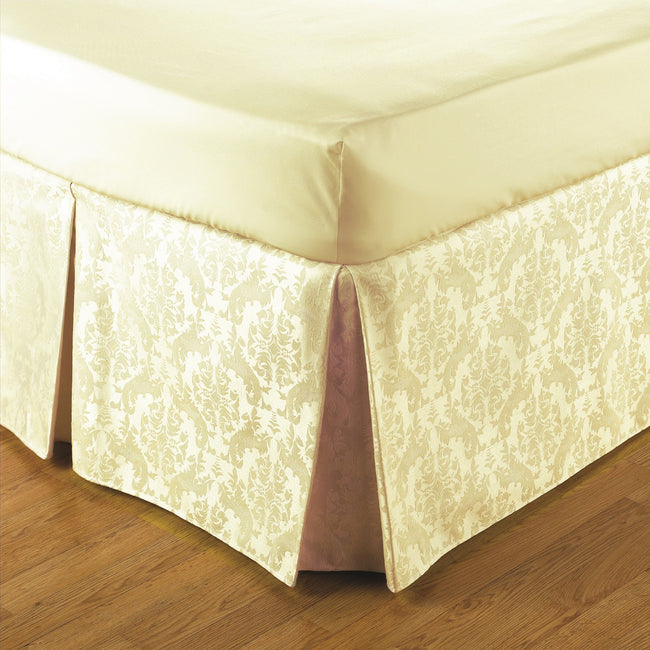 Cream - Front - Belledorm Easy Fit Damask Platform Valance