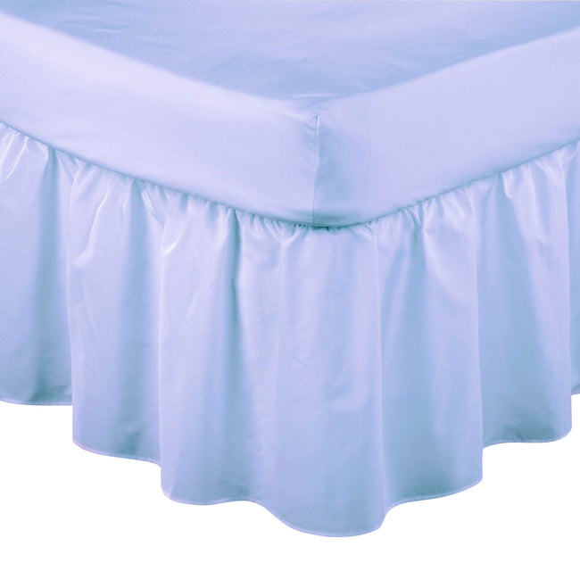 Duck Egg Blue - Back - Belledorm Easy Fit Frilled Platform Valance