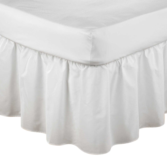 White - Back - Belledorm Easy Fit Frilled Platform Valance