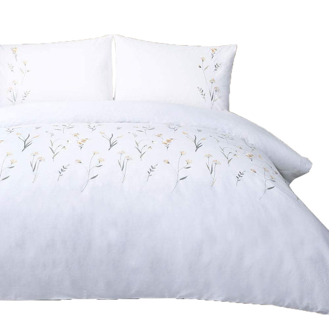 White-Saffron - Front - Belledorm Imogen Duvet Cover Set