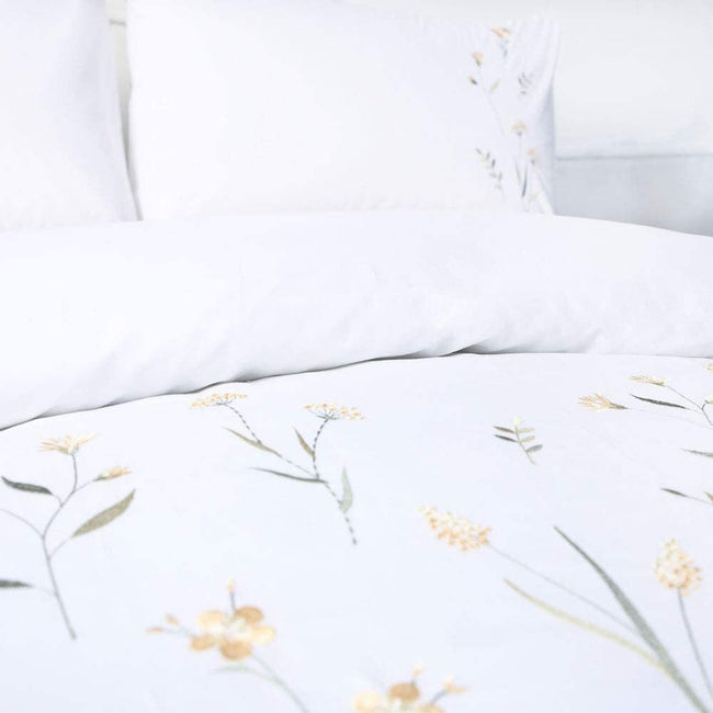 White-Saffron - Side - Belledorm Imogen Duvet Cover Set