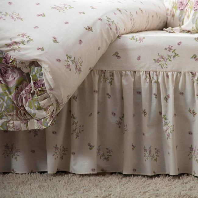 Ivory-Pink-Green - Side - Belledorm Rose Boutique Duvet Cover