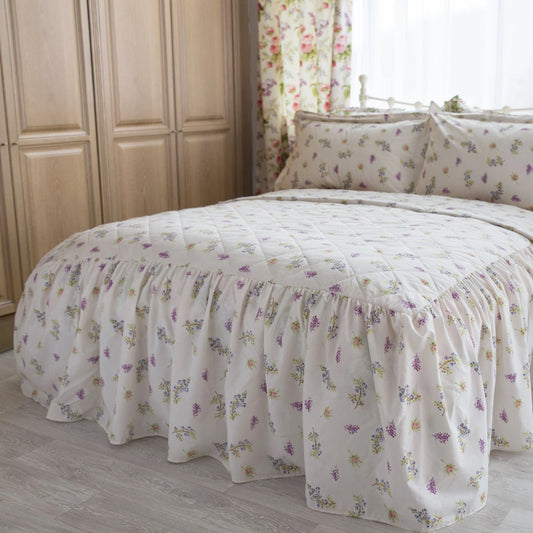 White-Yellow-Pink - Front - Belledorm Delphine Bedspread