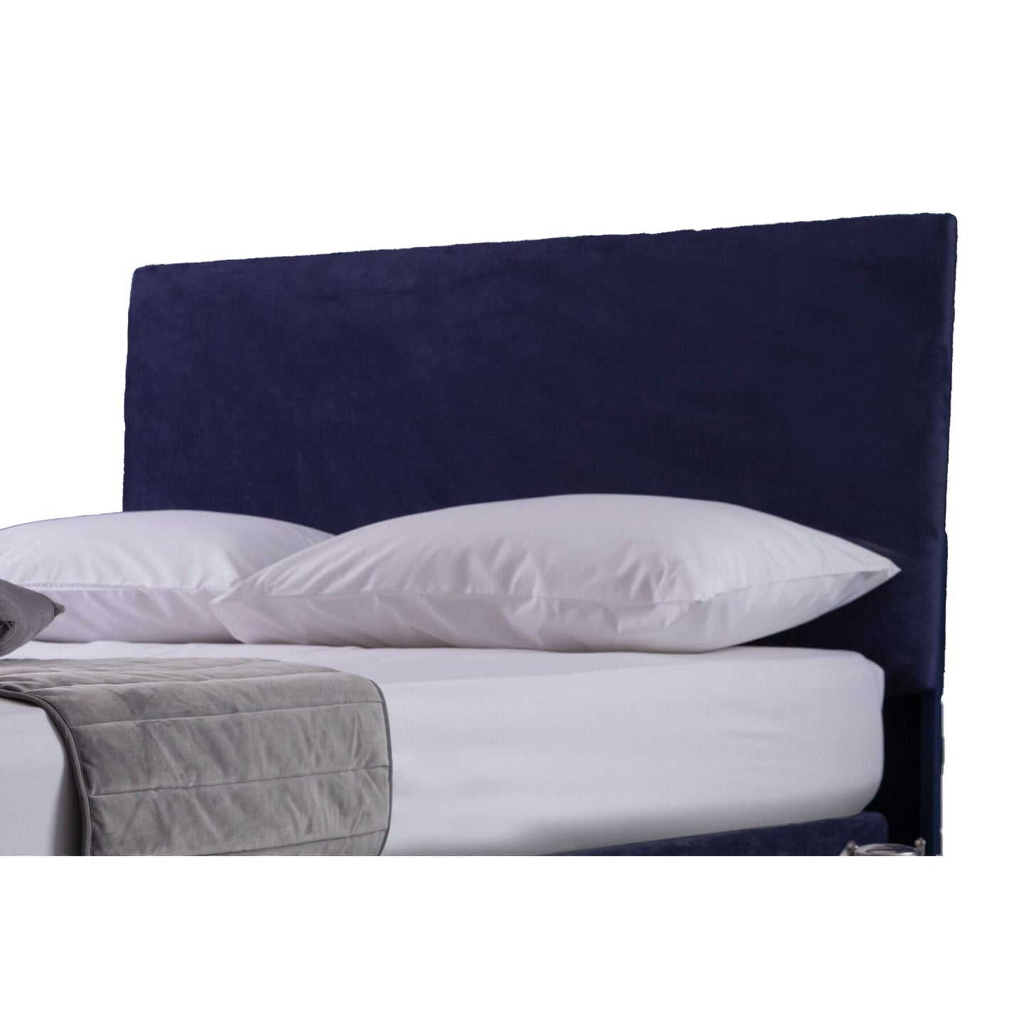 Navy - Front - Belledorm Faux Suede Headboard Cover