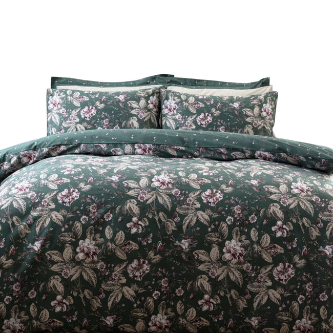 Bottle Green - Back - Belledorm Aiyla Duvet Cover Set