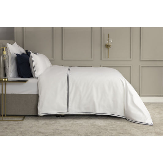 Navy - Front - Belledorm Savoy Duvet Cover Set