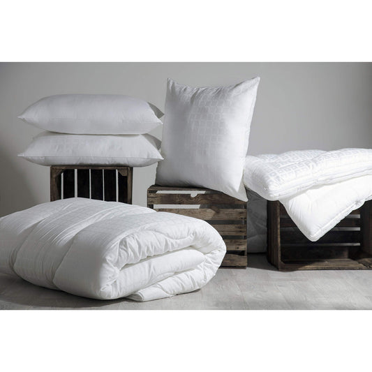 White - Front - Belledorm Square Microfibre Hotel Pillow