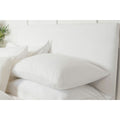 White - Front - Belledorm Faux Suede Plain Headboard Cover