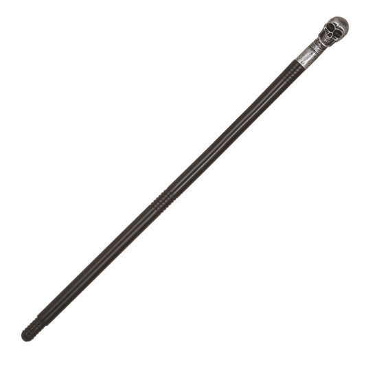 Black-Silver - Front - Bristol Novelty Unisex Adults Skull Cane