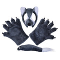 Grey-White - Front - Bristol Novelty Kids-Children Unisex Three Piece Wolf Costume