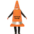 Orange-Silver-Black - Front - Bristol Novelty Unisex Traffic Cone Costume