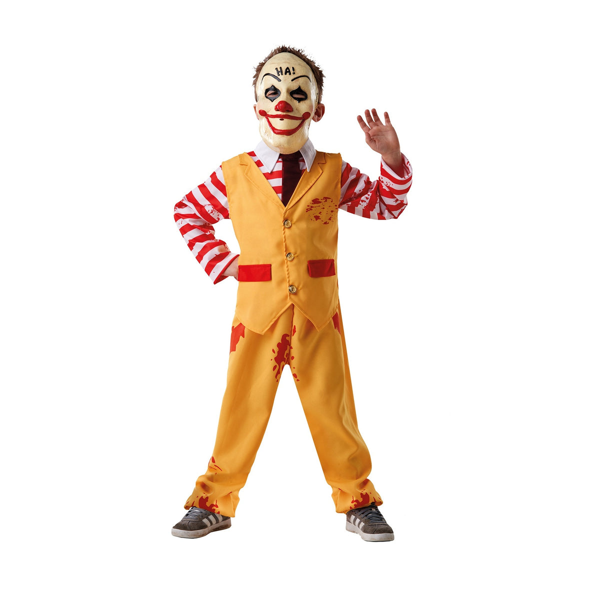 Yellow-Red-White - Front - Bristol Novelty Childrens-Kids Dapper Clown Costume