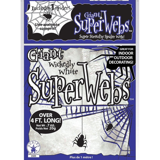 White - Front - Rubies Stretch Spider Web Halloween Decoration