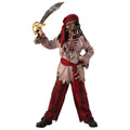 Brown-Red - Front - Bristol Novelty Boys Pirate Zombie Halloween Costume