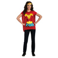 Red-Yellow - Front - Wonder Woman Womens-Ladies Costume Top