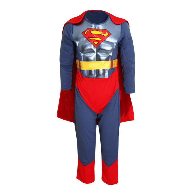 Blue-Red - Front - Superman Childrens-Kids Metallic Costume