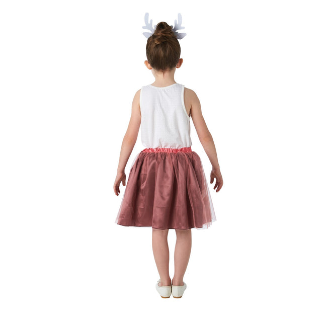 Brown - Back - Bristol Novelty Girls Deer Tutu Dress