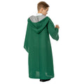 Green - Back - Harry Potter Childrens-Kids Quidditch Slytherin Costume Robe