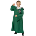 Green - Side - Harry Potter Childrens-Kids Quidditch Slytherin Costume Robe