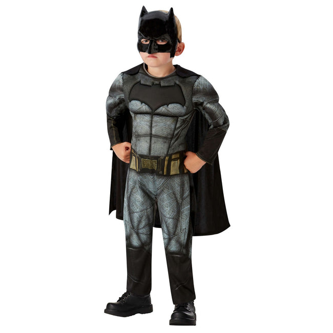Black-Grey-Yellow - Side - Batman Boys Deluxe Costume