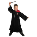 Black-Red - Side - Harry Potter Childrens-Kids Deluxe Hogwarts Costume Robe