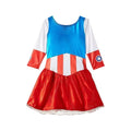 Red-Blue-White - Back - Captain America Girls Dream Metallic Costume