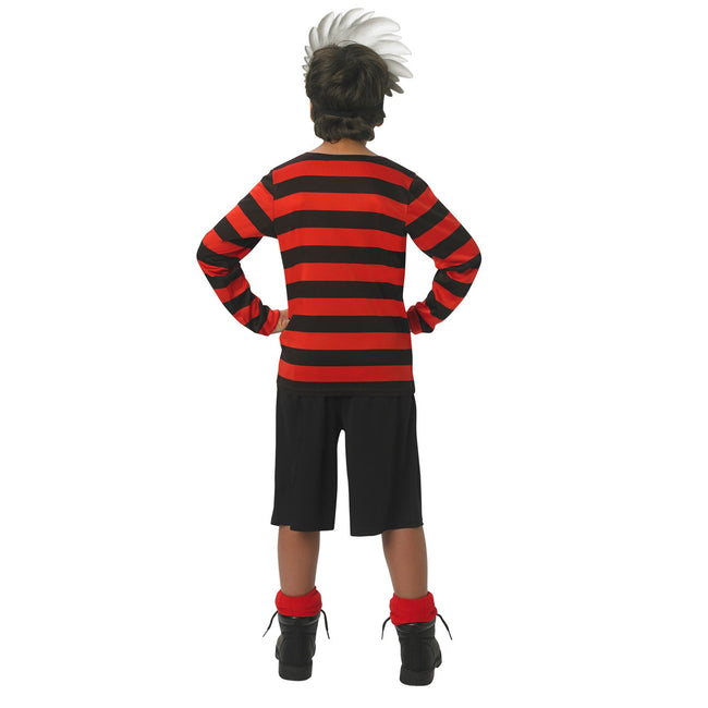 Red-Black - Back - Dennis the Menace Boys Costume