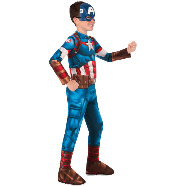 Blue-Red-White - Back - Captain America Boys Costume