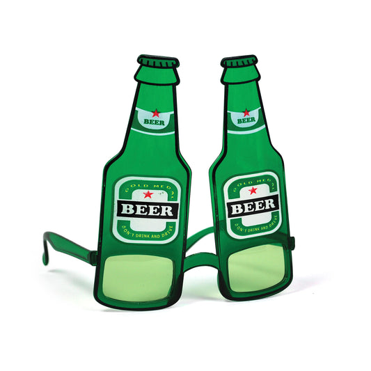 Green - Front - Bristol Novelty Beer Bottle Glasses
