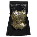 Black-Gold - Back - Bristol Novelty Mens Roman Chest Plate With Cape