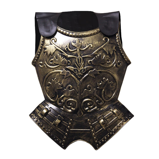 Black-Gold - Front - Bristol Novelty Mens Roman Chest Plate With Cape