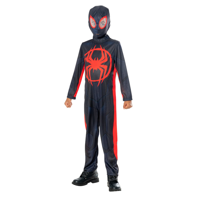 Red-Black - Side - Spider-Man Childrens-Kids Miles Morales Costume