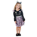 Black-Purple - Front - Bristol Novelty Toddler Cat Costume Set