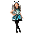 Blue-Black - Front - Bristol Novelty Girls Butterfly LED Light Costume