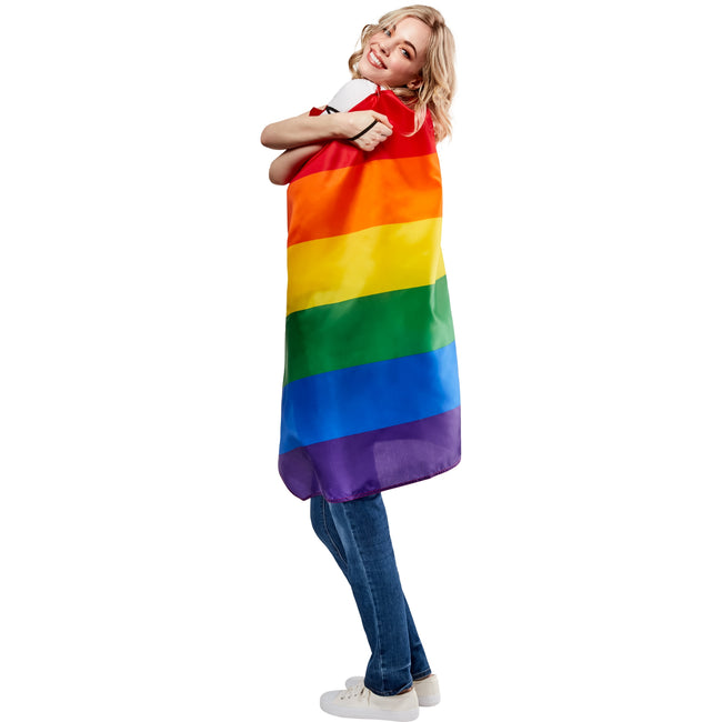 Multicoloured - Side - Pride Rainbow Cape