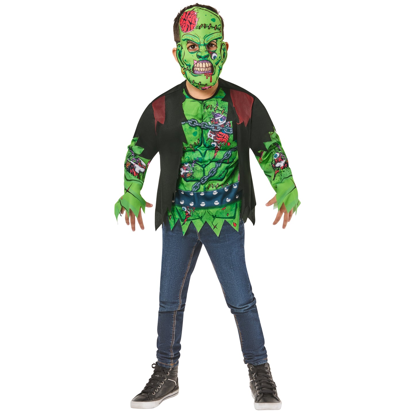 Multicoloured - Side - Bristol Novelty Childrens-Kids Frankenstein Costume