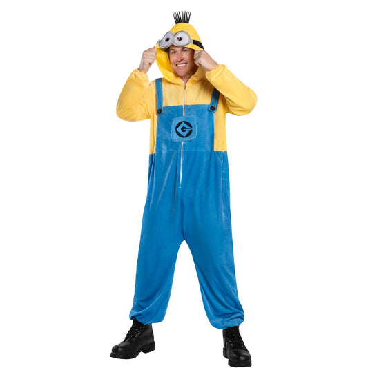 Yellow-Blue - Front - Despicable Me 4 Unisex Adult Minion Costume
