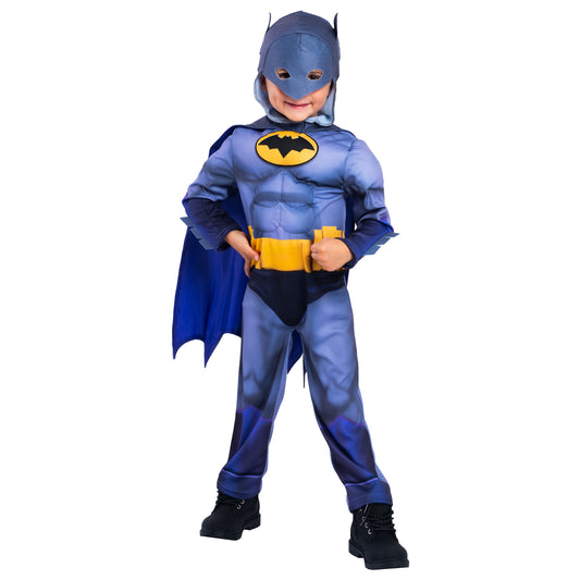 Blue-Yellow - Front - Batwheels Childrens-Kids Batman Costume