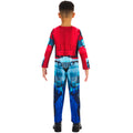 Blue-Red - Back - Transformers Childrens-Kids Earth Spark Optimus Prime Costume Set