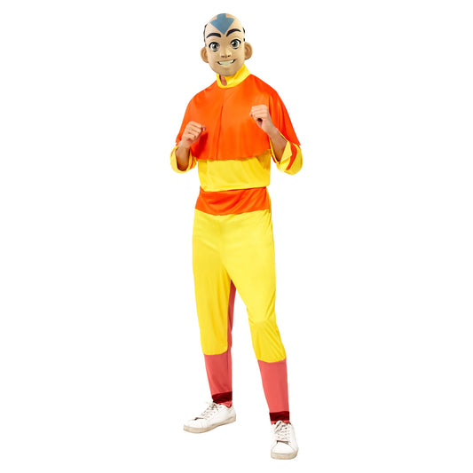 Yellow-Orange - Front - Avatar: The Last Airbender Mens Aang Costume