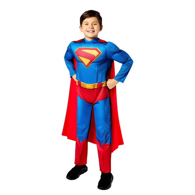 Blue-Red - Pack Shot - Superman Childrens-Kids Deluxe Costume