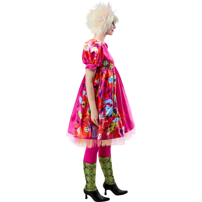 Pink-Multicoloured - Side - Barbie Womens-Ladies Weird Barbie Costume Dress