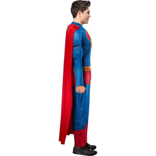 Blue-Red-Yellow - Side - Superman Mens Polyester Costume