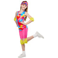 Pink-Multicoloured - Front - Barbie Girls Roller Skate Costume