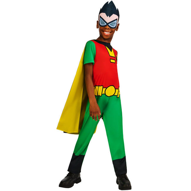Green-Red-Yellow - Lifestyle - Teen Titans Go Childrens-Kids Robin Costume
