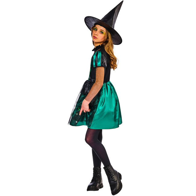 Green-Black - Side - The Wizard Of Oz Girls The Wicked Witch Of The West Costume Set